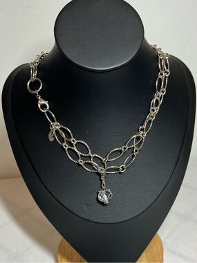 SOUTH HILL DESIGNS Chain Necklace Removable Crystal Drop
Single or double wrap